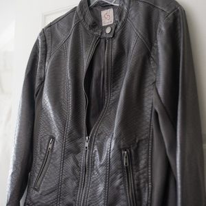 Dressbarn Faux Leather Jacket
